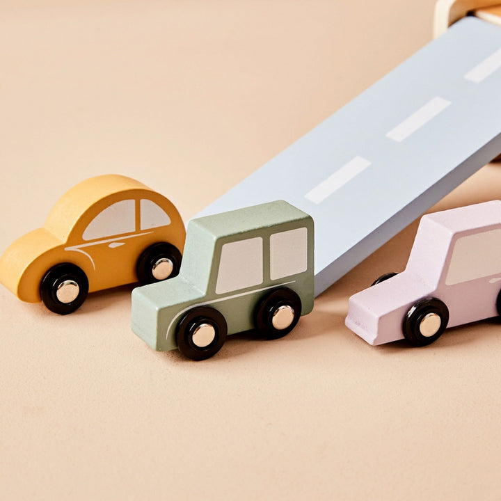 Wooden Boat Transporter Toy Set