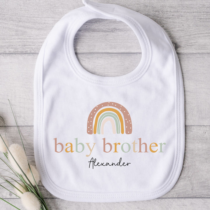 Personalised Unisex Sage Rainbow Sibling Matching T-shirt/Vest/Bib