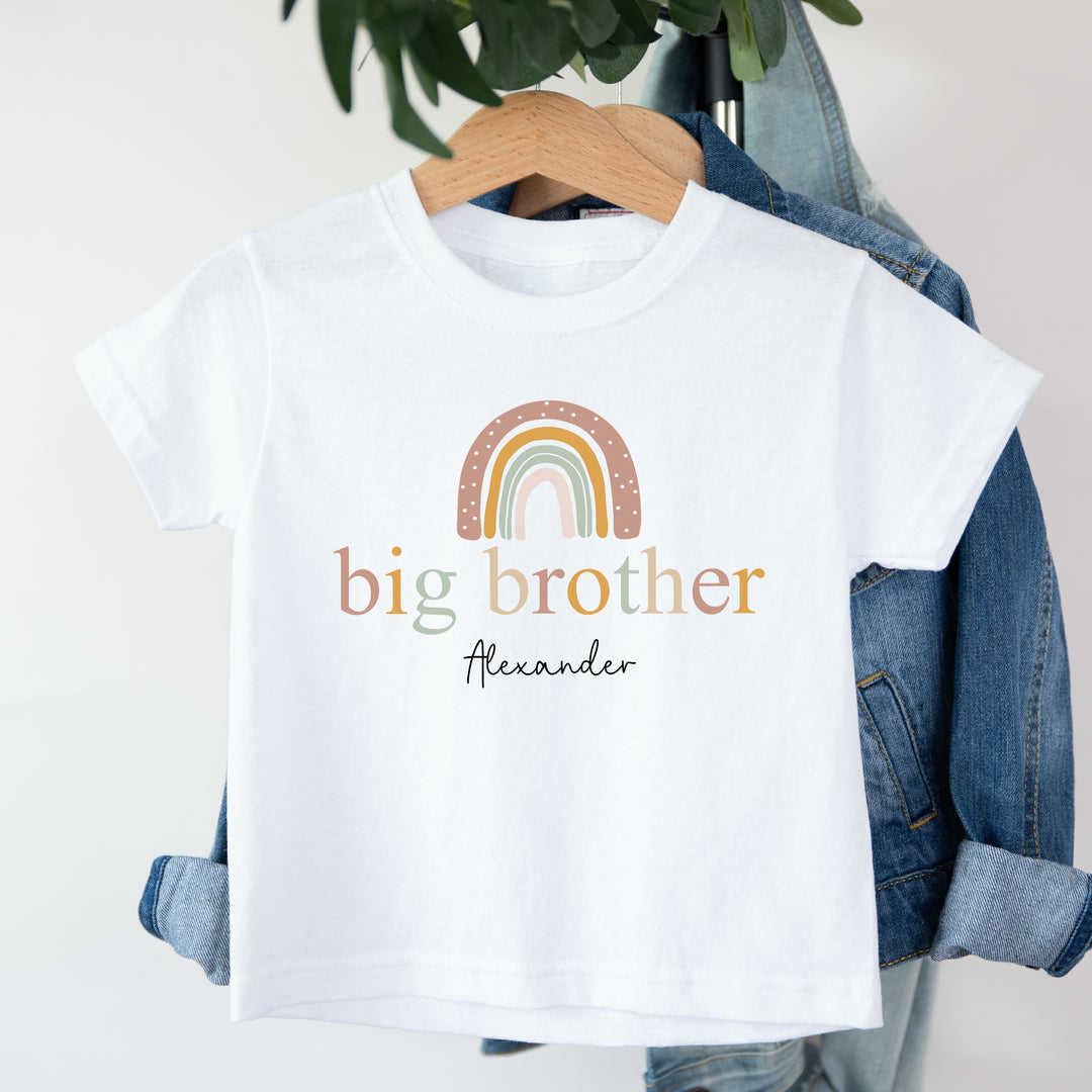 Personalised Unisex Sage Rainbow Sibling Matching T-shirt/Vest/Bib