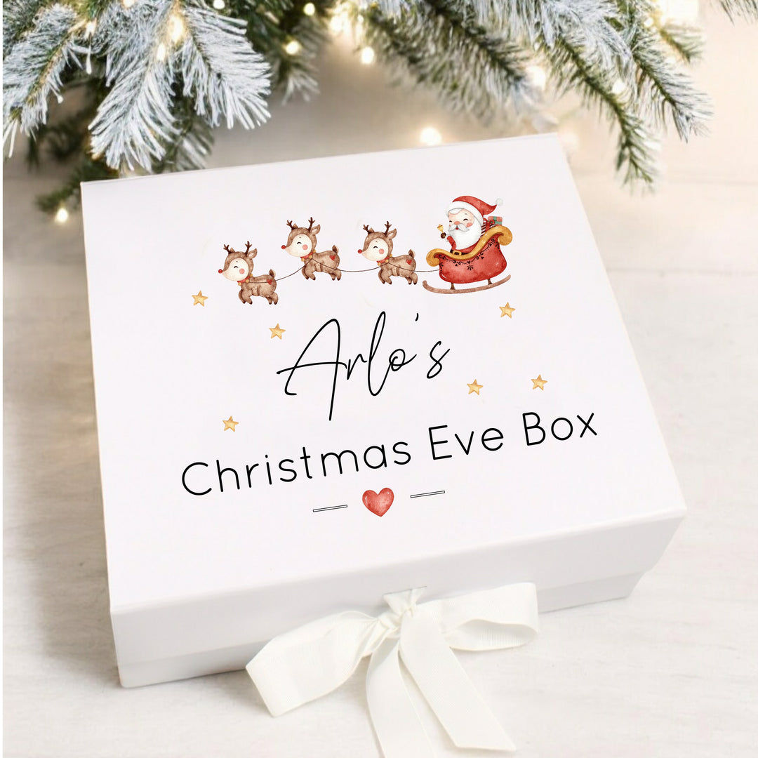 Personalised My First Christmas Santa Sleigh Clothing Gift Set