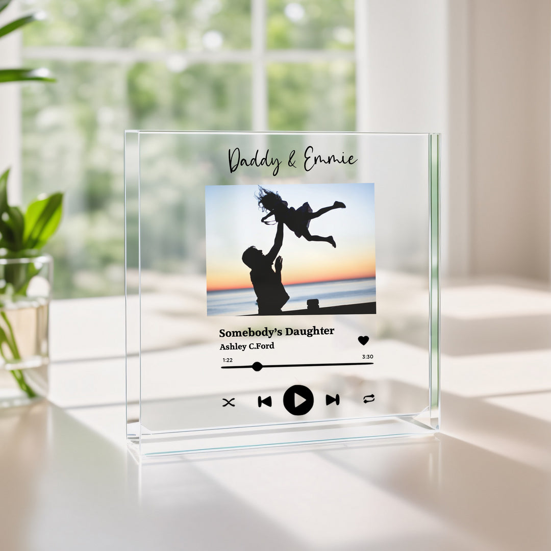 Personalised Father's Day Song Photograph Acrylic Block