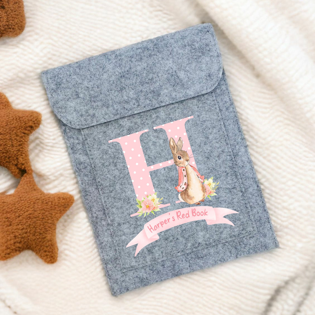 Personalised Pink Initial Red Book Folder