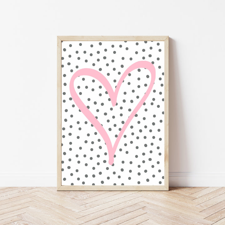 Personalised Pink Spotty Rainbow Set of 3 Wall Art