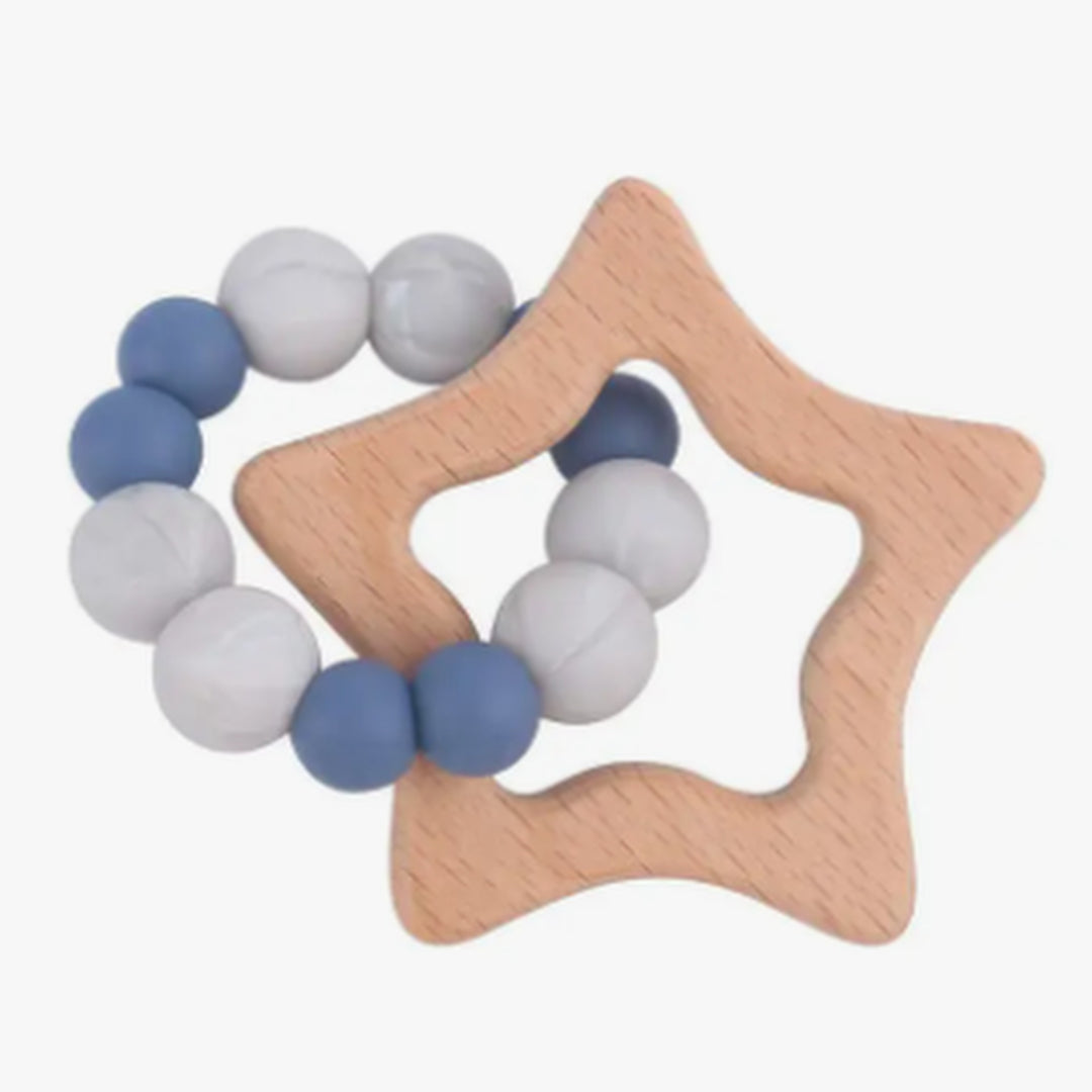 Dusky Blue Star Teether Ring