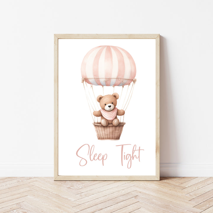 Dream Big Little One Pink Teddy Set of 3 Wall Art