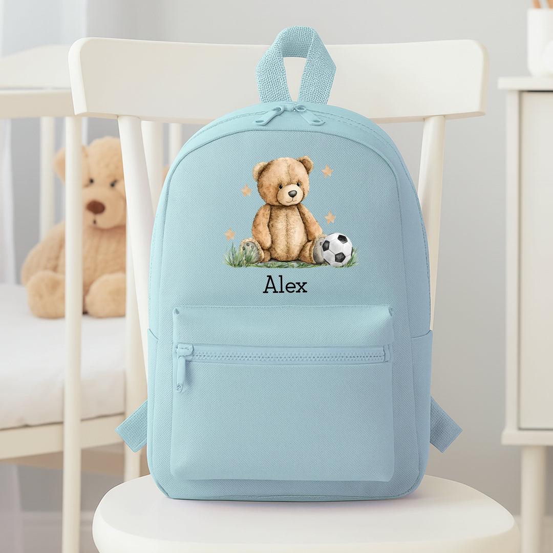 Personalised Teddy Football Backpack