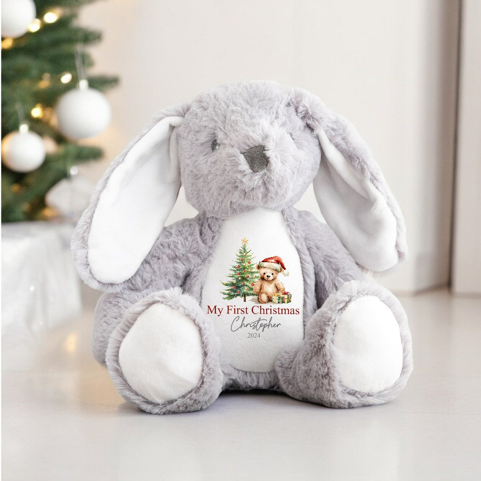 Personalised Red Bear Christmas Reindeer/Penguin/Bunny