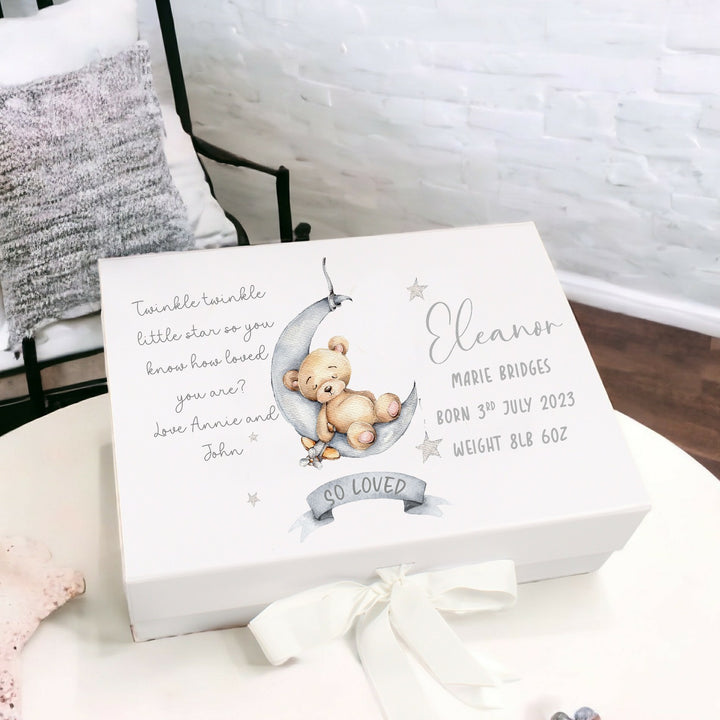 Personalised Twinkle Twinkle Bear Baby Box