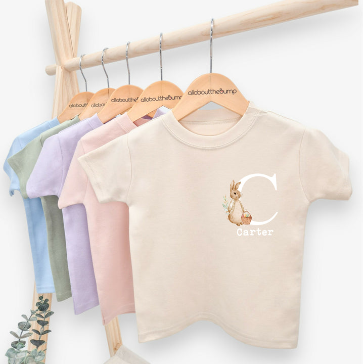 Personalised Easter Bunny Initial Children's T-shirt
