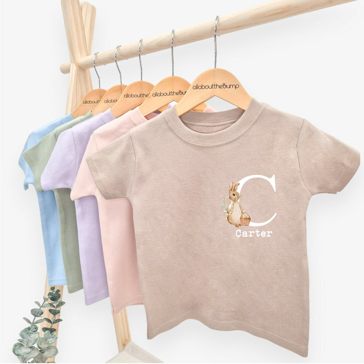 Personalised Easter Bunny Initial Children's T-shirt