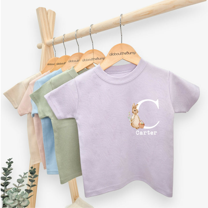 Personalised Easter Bunny Initial Children's T-shirt