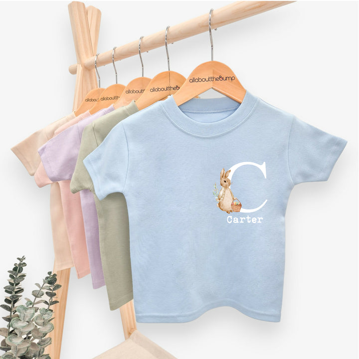 Personalised Easter Bunny Initial Children's T-shirt