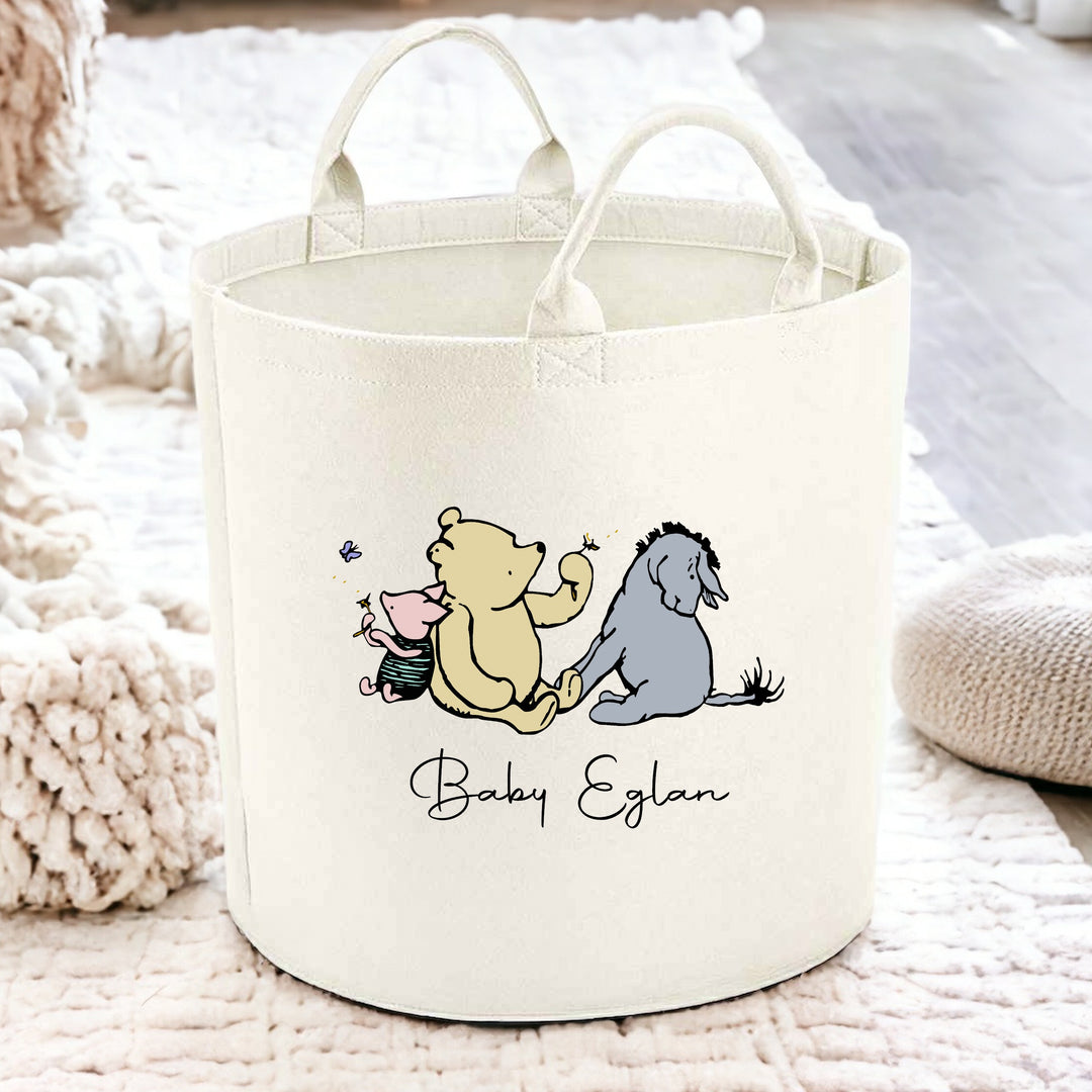 Personalised Pooh Bear Toy Tub
