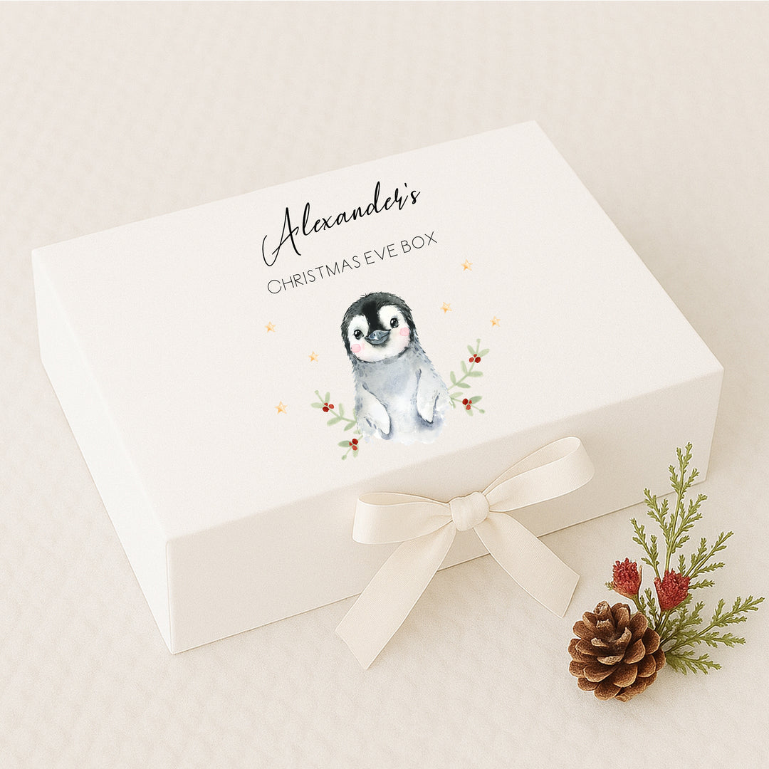 Personalised Penguin Christmas Eve Box