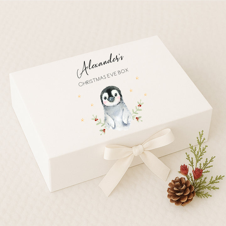 Personalised Penguin Christmas Eve Box