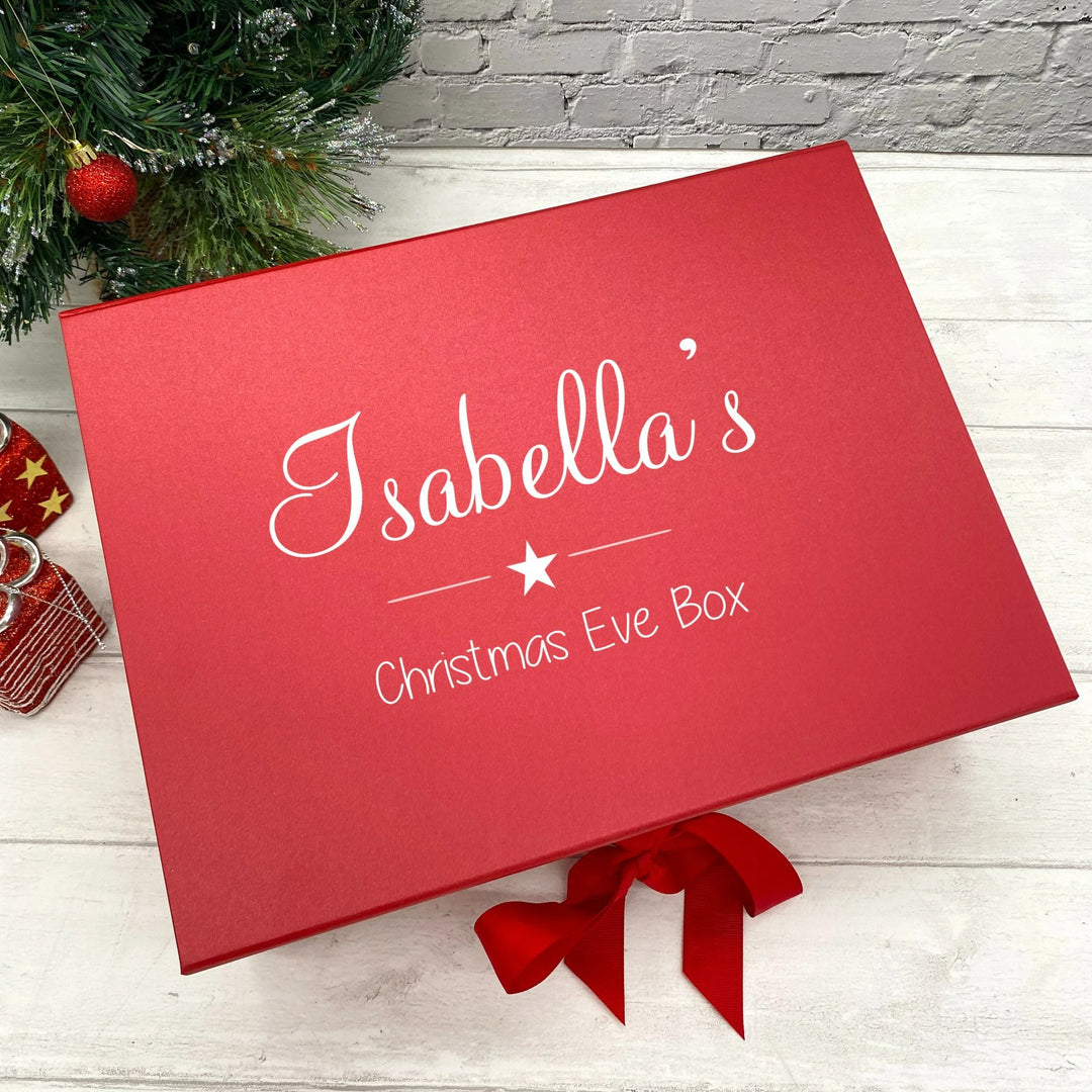 Personalised Red Christmas Eve Box