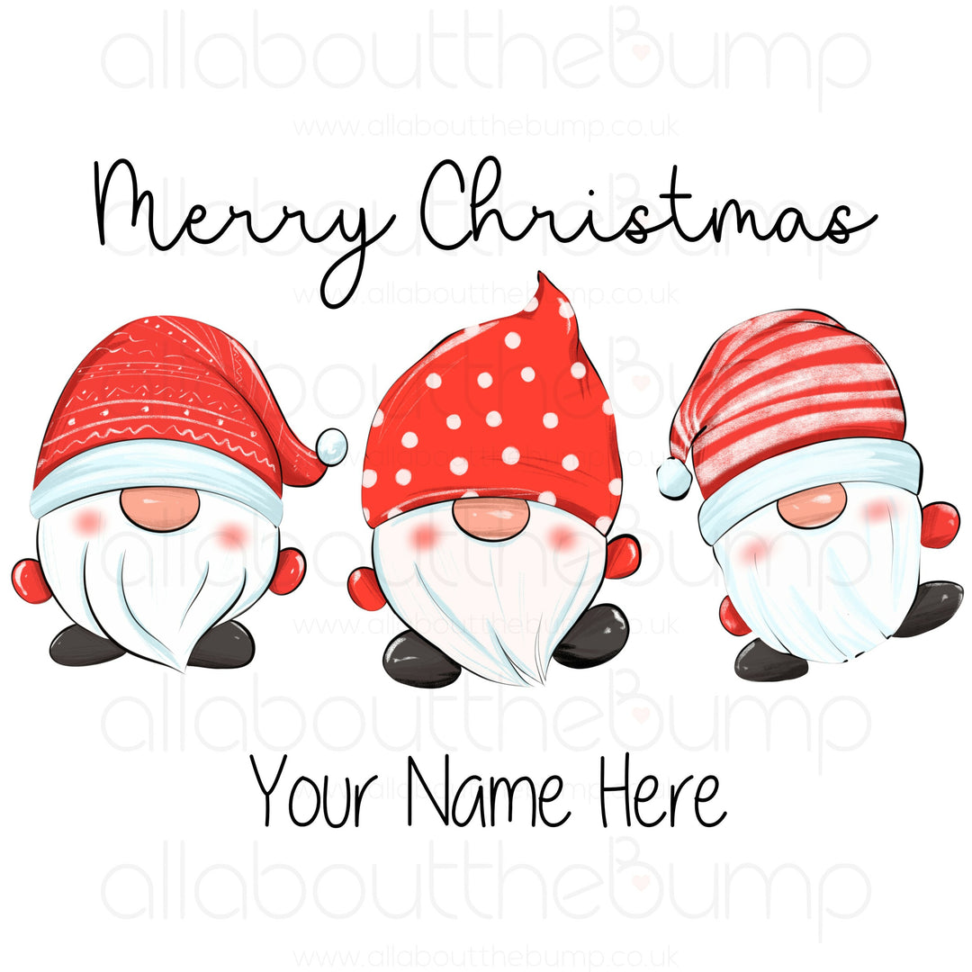 Merry Christmas Gonk Family Personalised Matching T-Shirt With Optional Trousers