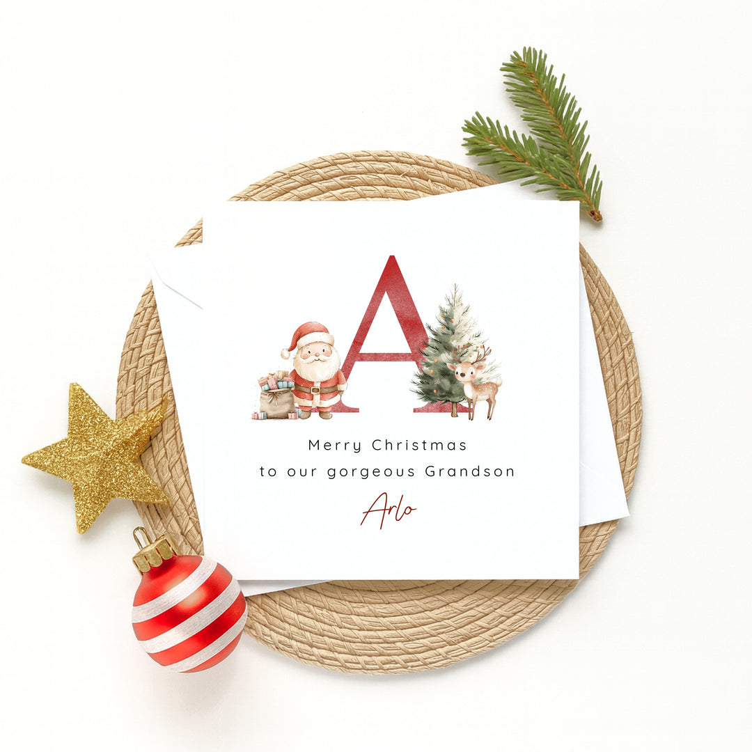 Personalised Christmas Initial Christmas Card