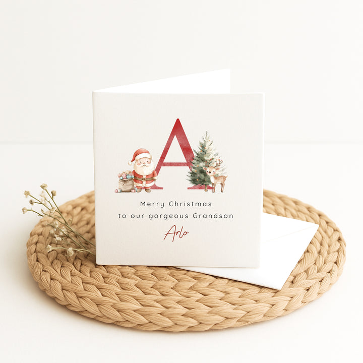 Personalised Christmas Initial Christmas Card