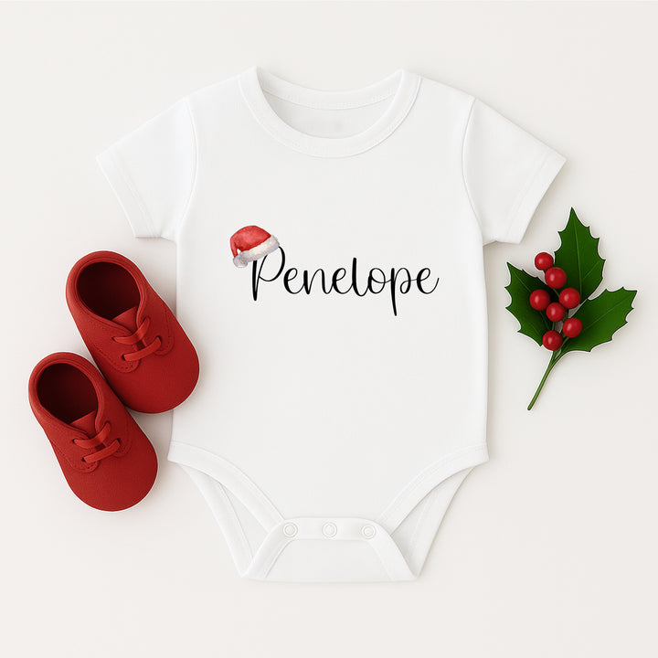 Personalised Name With Santa Hat Matching T-shirts With Optional Trousers