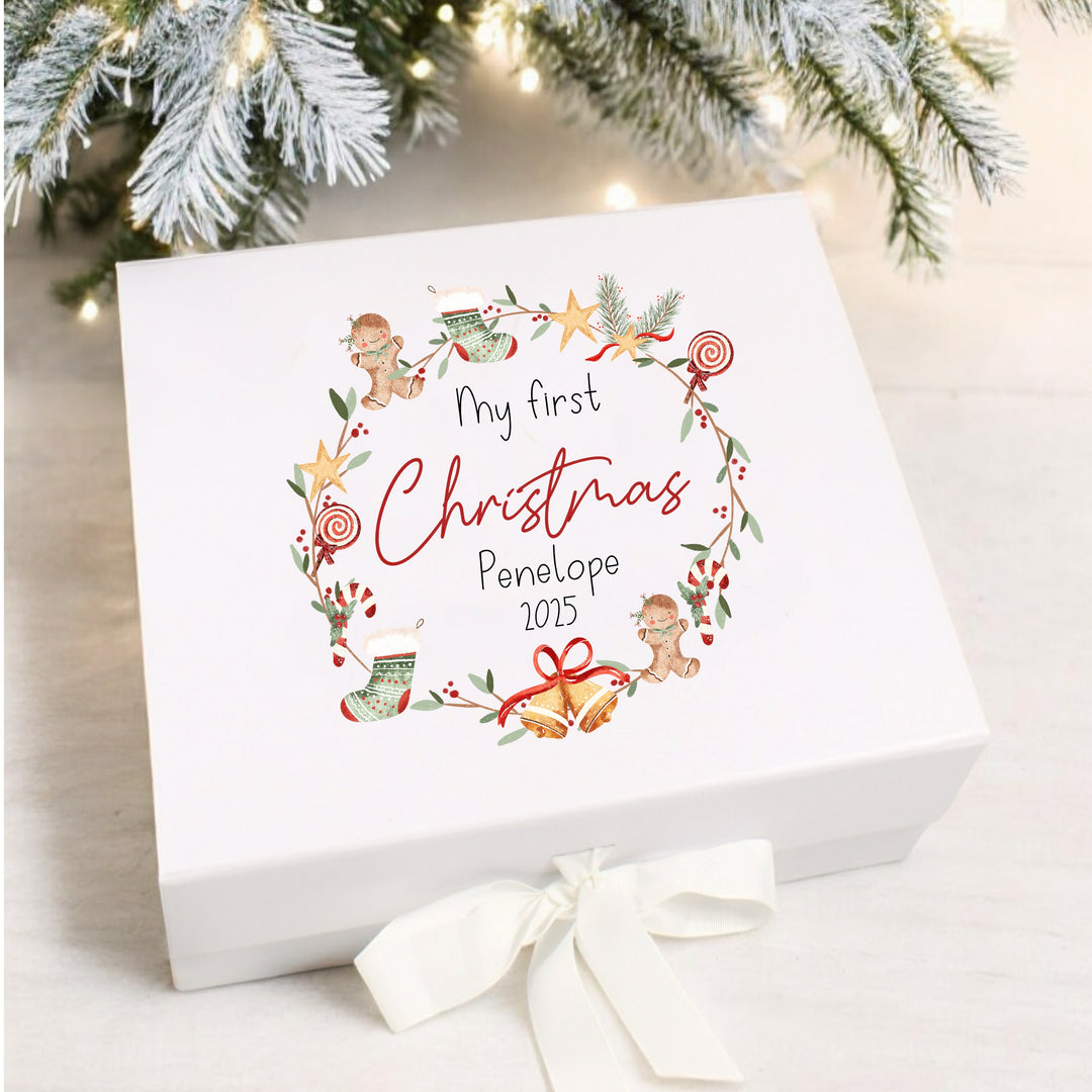 Personalised My First Christmas Wreath Clothing Gift Set