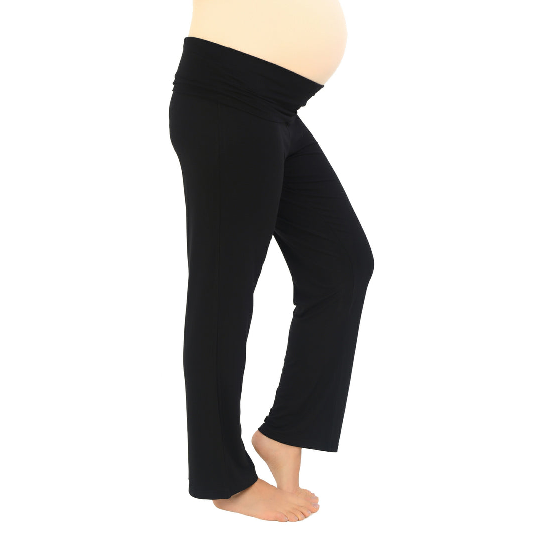 Maternity Stretch Yoga Pants: Black
