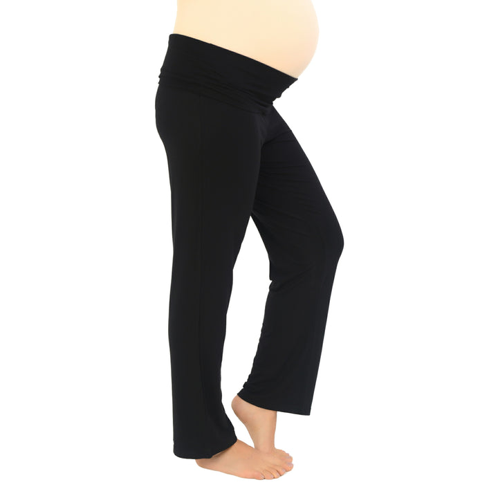 Maternity Stretch Yoga Pants: Black