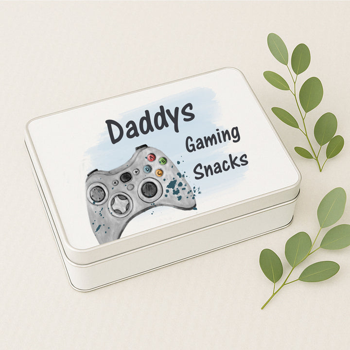 Personalised Daddy's Gaming Snacks Tin