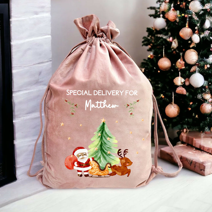 Personalised Christmas Sleigh Christmas Sack/Stocking