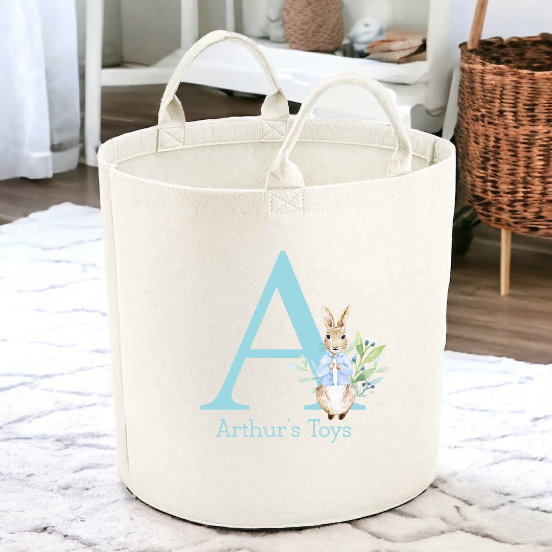 Personalised Blue Peter Rabbit Toy Tub