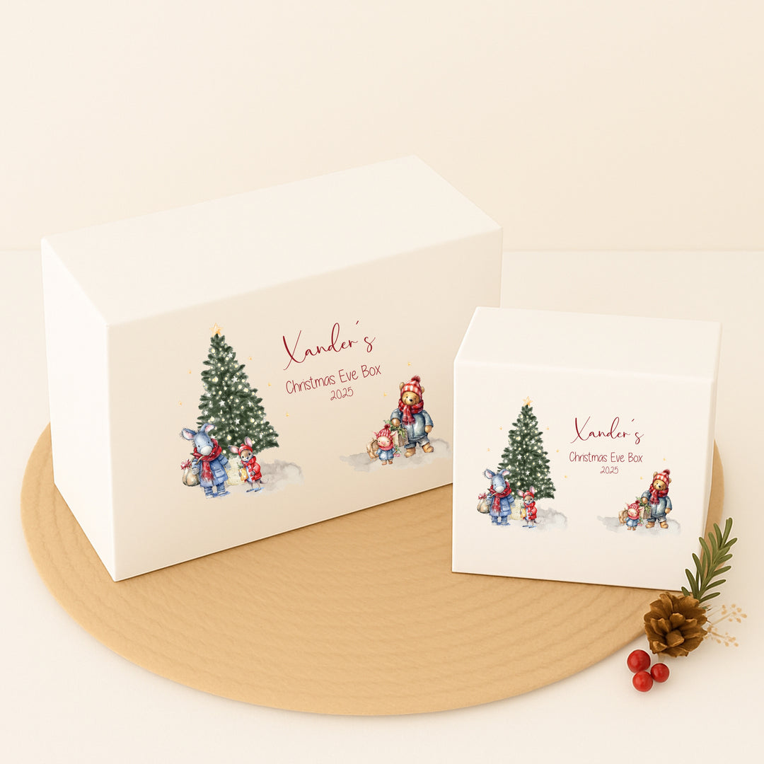 Personalised Pooh Bear Christmas Tree Christmas Eve Box