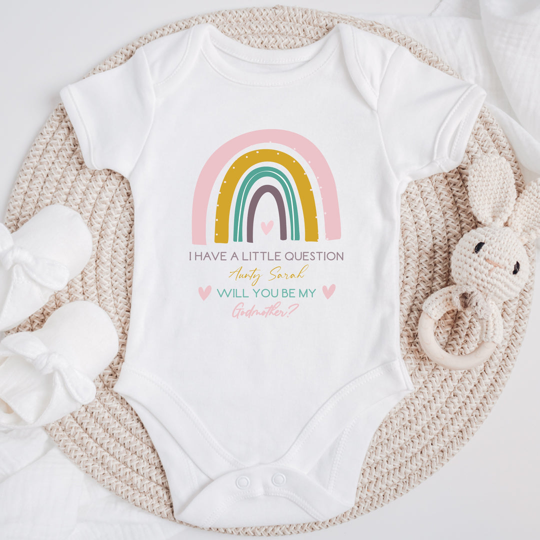 Will you be my Godmother? Proposal Baby Announcement Vest