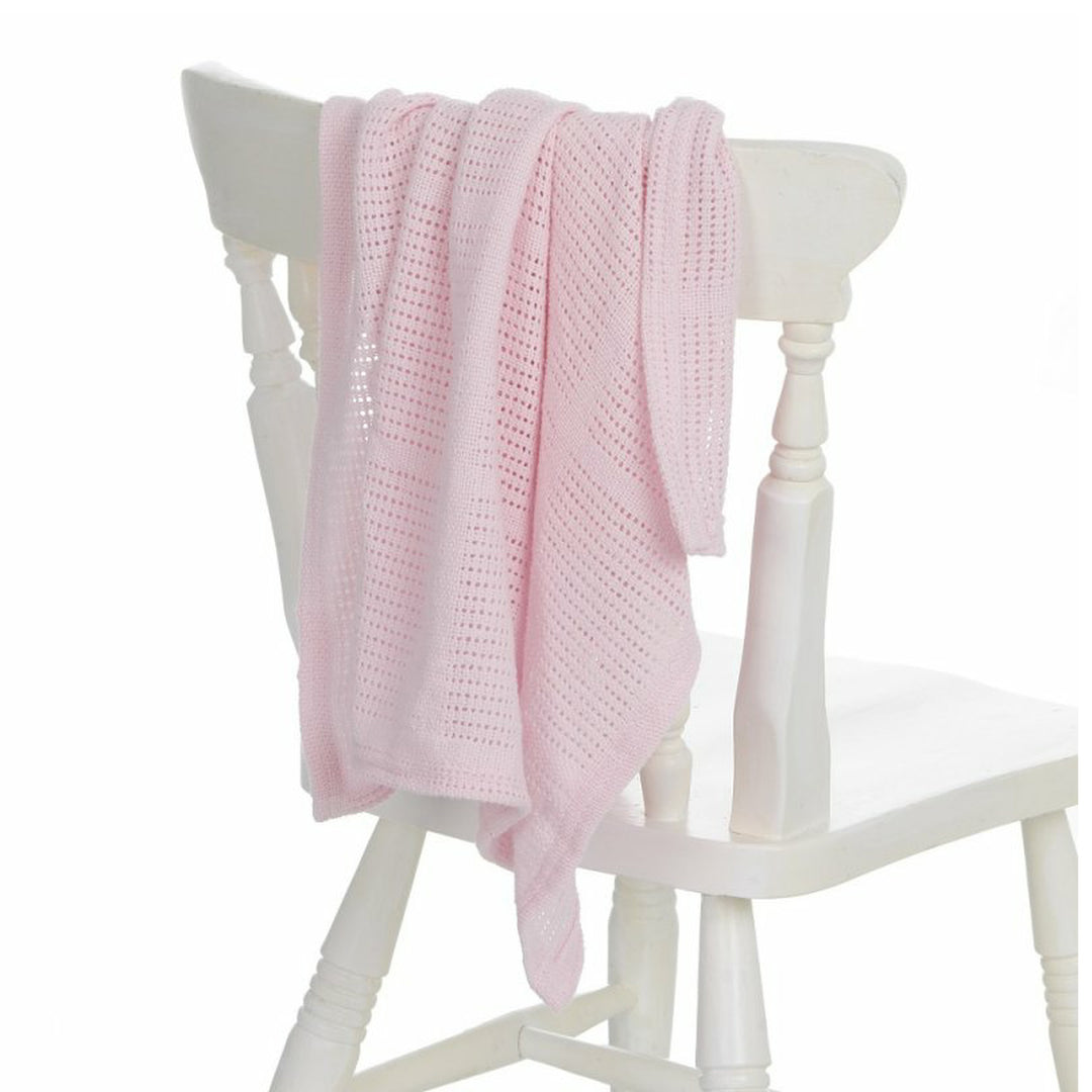 Pink Cellular Baby Blanket
