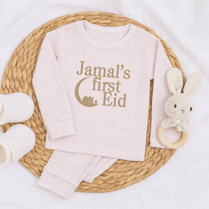 Personalised Gold My First Eid Ribbed Loungwear
