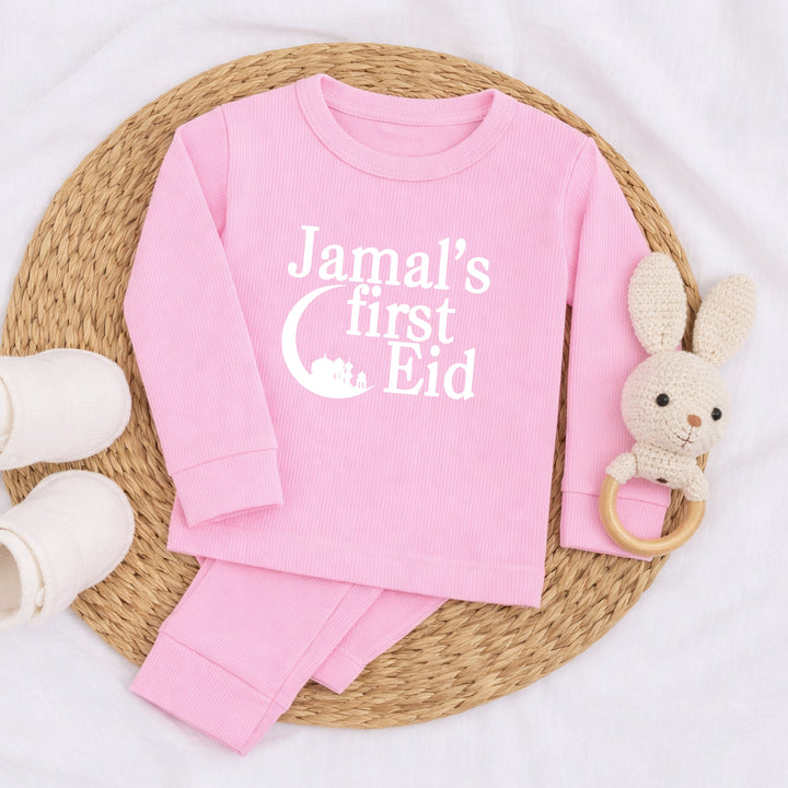 Personalised Gold My First Eid Ribbed Loungwear