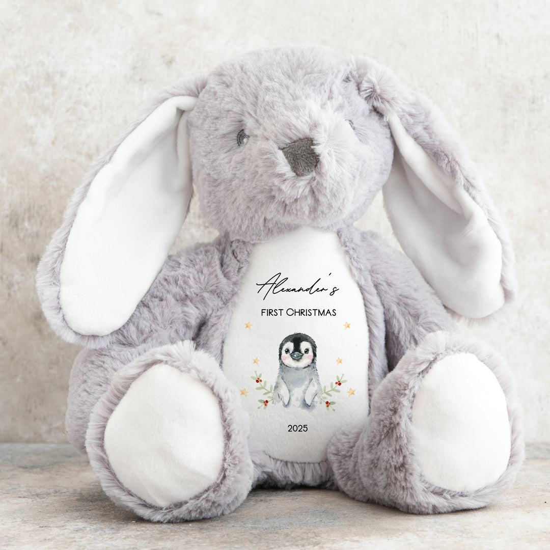 Personalised First Christmas Little Penguin Teddy