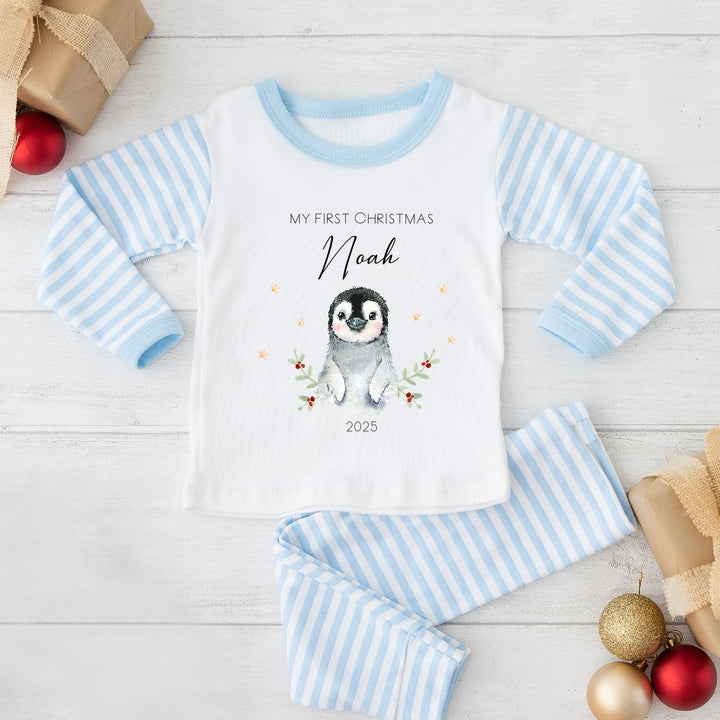 Personalised Penguin My First Christmas Pyjamas
