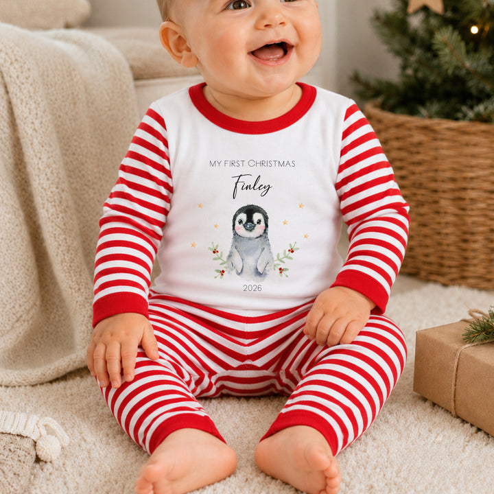 Personalised Little Penguin My First Christmas Pyjamas