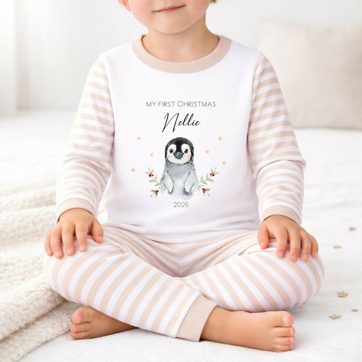 Personalised Little Penguin My First Christmas Pyjamas