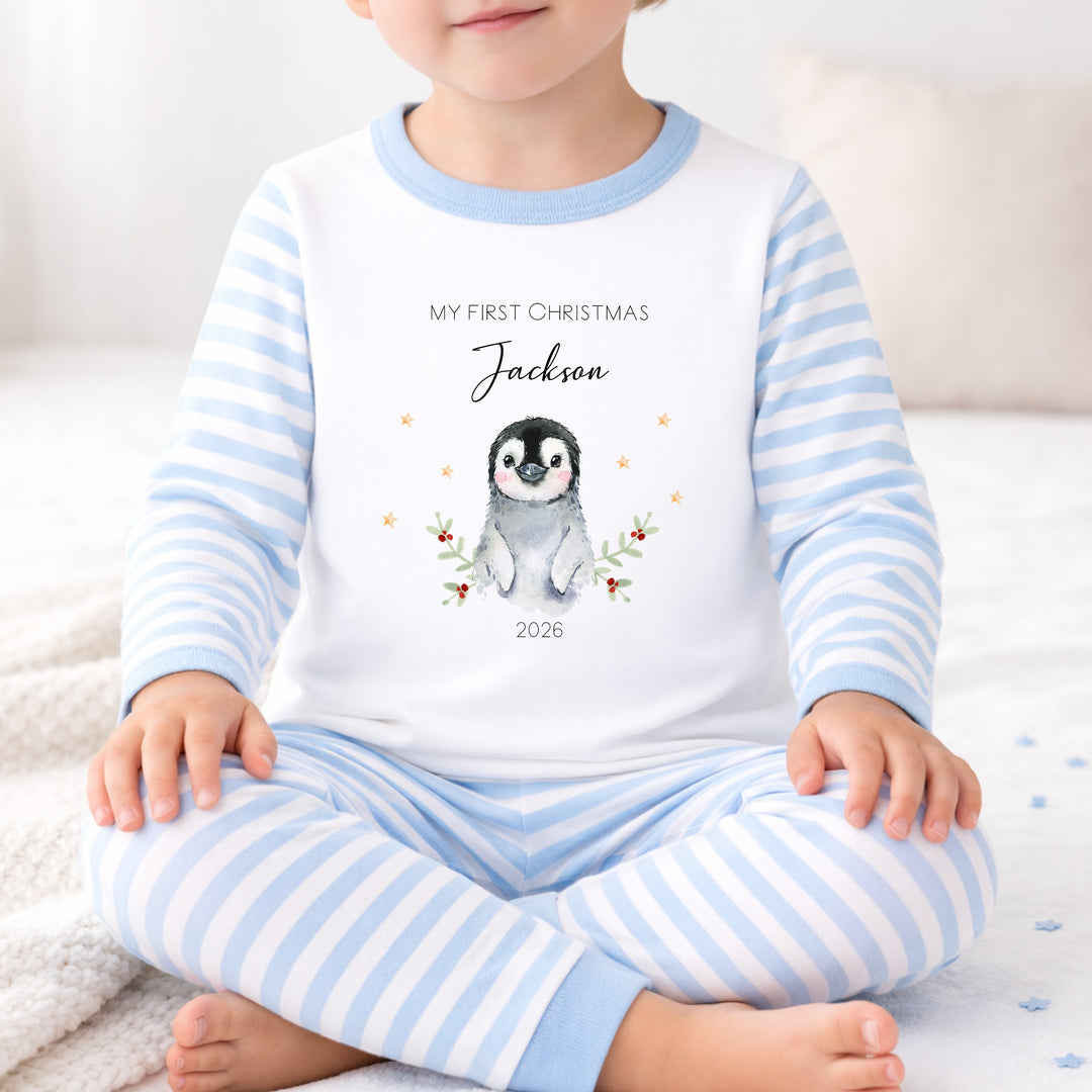 Personalised Little Penguin My First Christmas Pyjamas