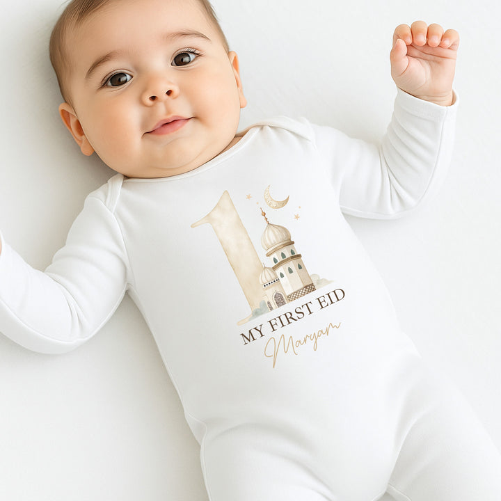 Personalised My 1st Eid Baby Grow, Vest or Bib