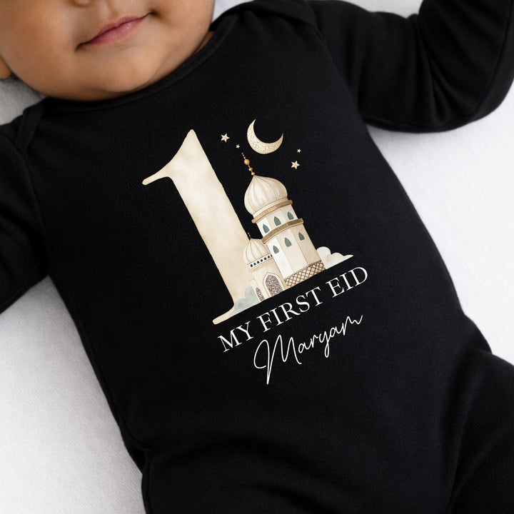 Personalised My 1st Eid Baby Grow, Vest or Bib