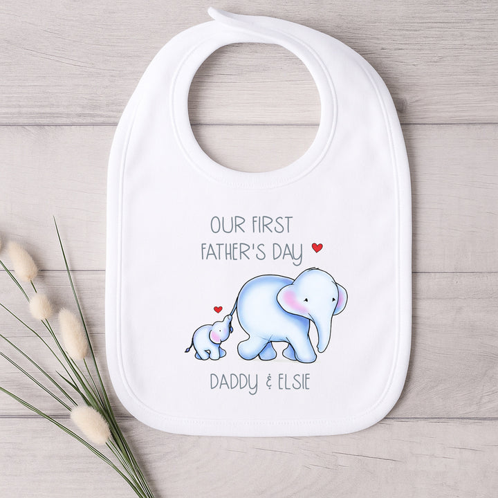 Personalised Blue Elephants Our First Father&