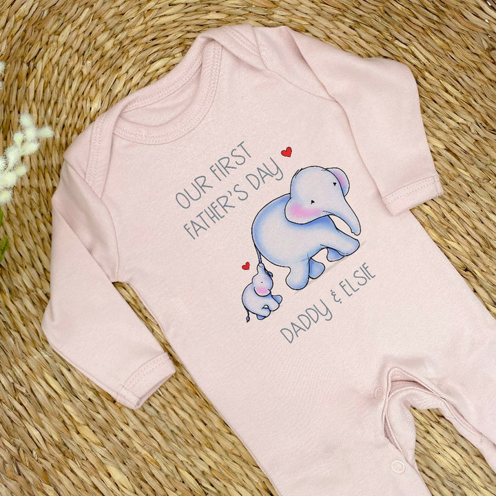 Personalised Blue Elephants Our First Father&