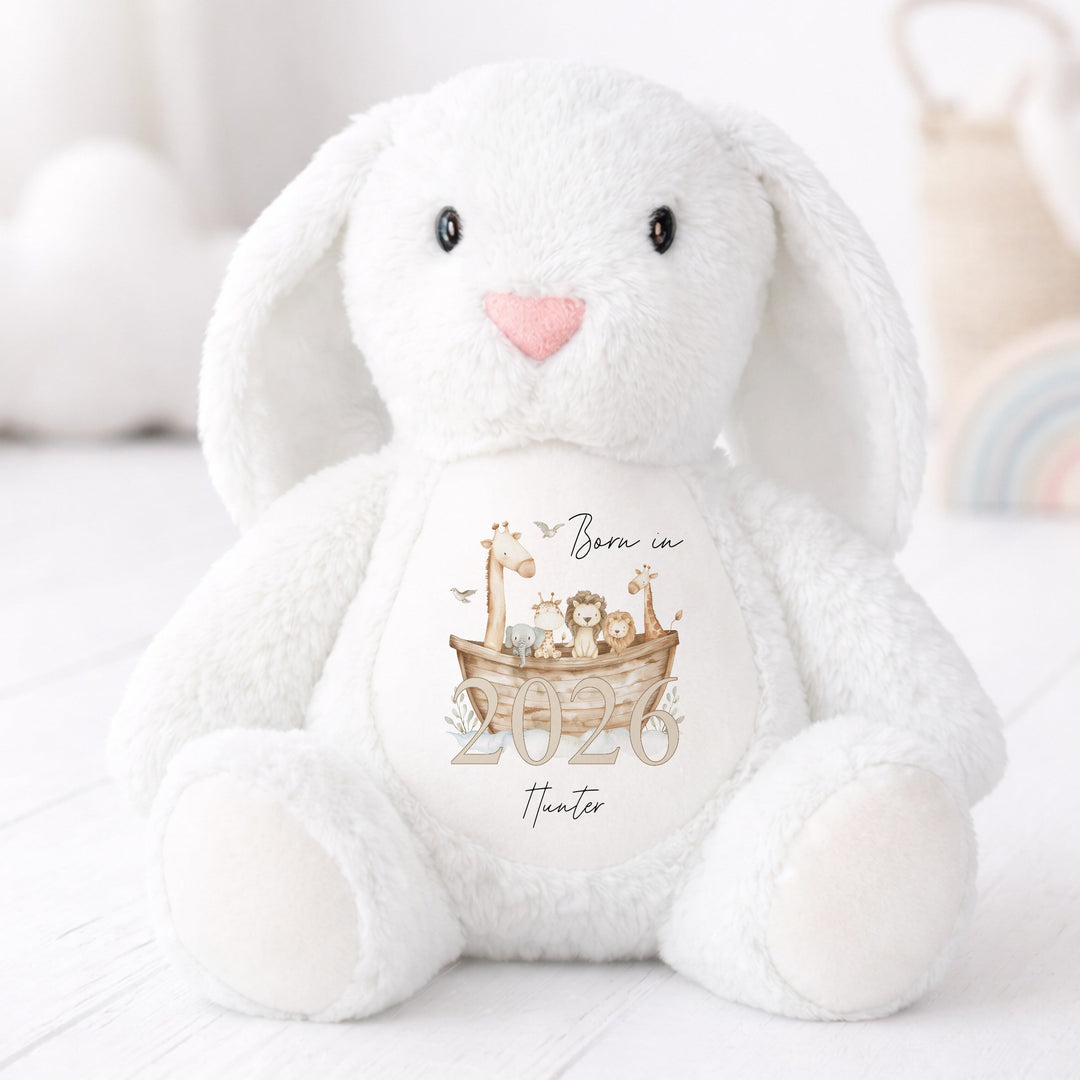 Personalised Animal Boat Born in 2026 Rabbit