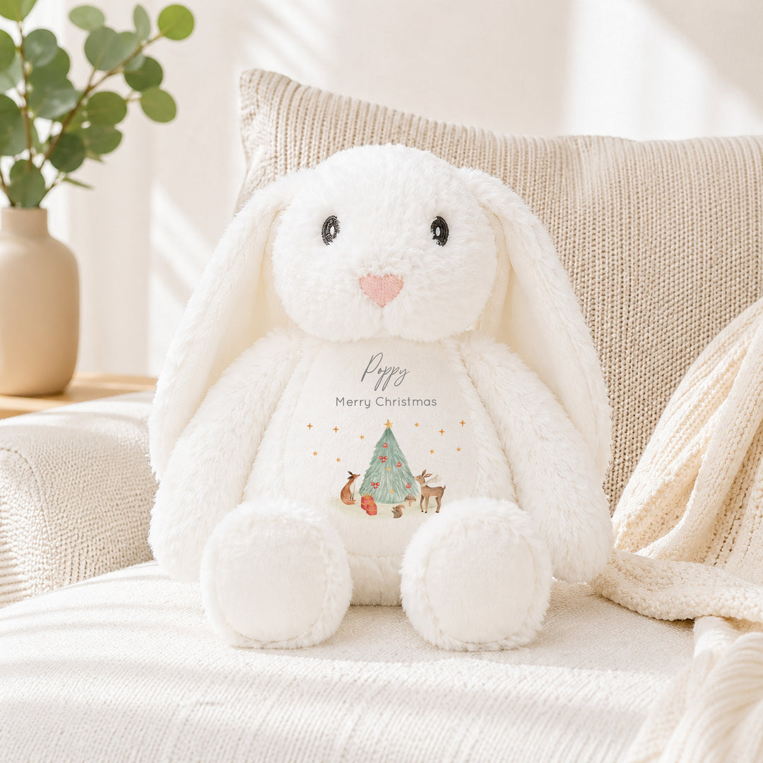 Personalised Woodland Scene My First Christmas Soft Toy