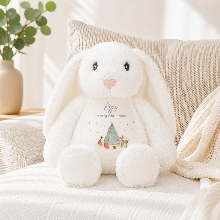 Personalised Woodland Scene My First Christmas Soft Toy