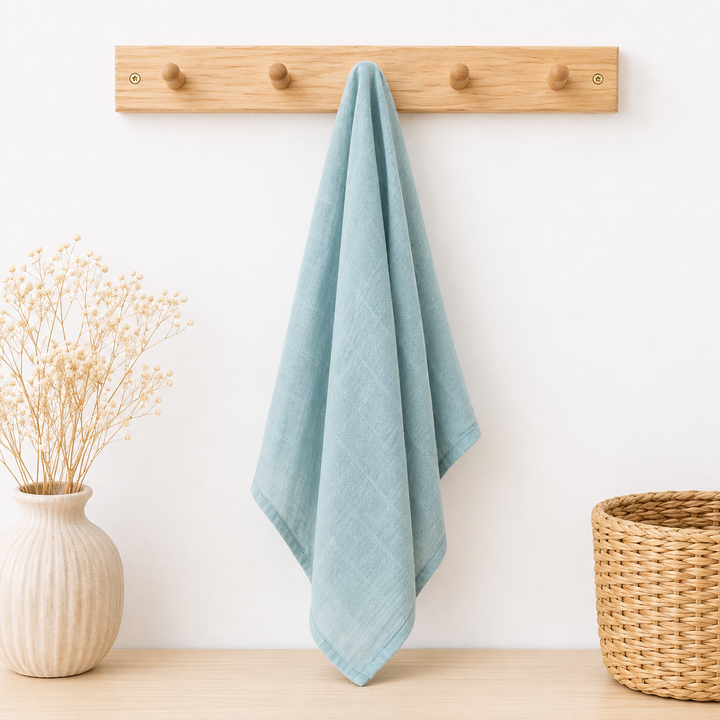 Organis Blue Baby Muslin Cloth