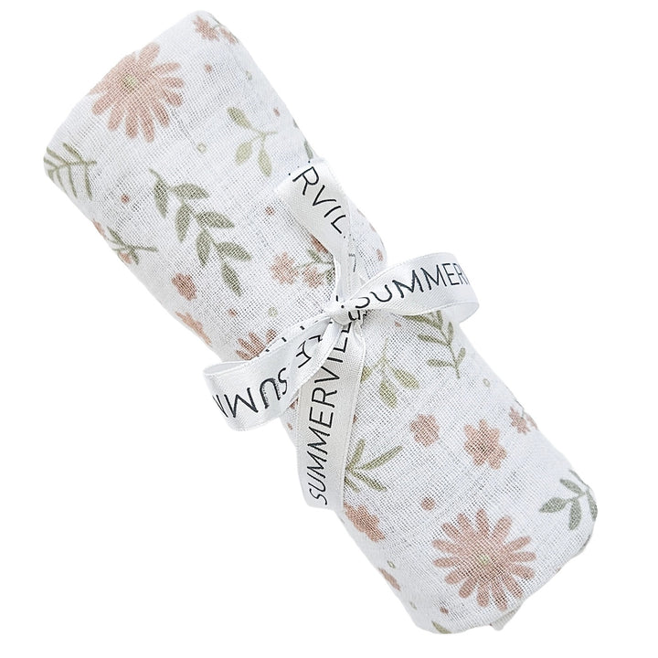 Organis Floral Baby Muslin Cloth