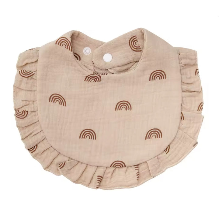 Beige Rainbow Baby Bib